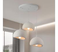 HvKvHvY Lampe à suspension moderne à trois têtes, E27 base Japan Wabi Sabi style nid d'oiseau luminaire, salle à manger moderne, salle à manger de couloir lampe à suspension de cuisine