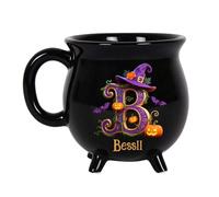 Hvnywmmg Tasse Chaudron de Sorcière Personnalisé Halloween,Mug Personnalisable avec Prénom,Idée Cadeau Originale Noël Anniversaire pour Femme, Fille, Meilleure Amie, Sœur