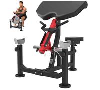 HVO Banc Curl Biceps 3-en-1 : Appareil de Musculation pour Biceps, Pupitre Scott pour Entraînement des Bras à Domicile - Preacher Curl Bench, Machine à Curl Biceps jusqu’à 300 kg - Rouge