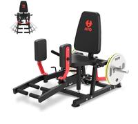 HVO Machine à Abduction et Adduction：Réglable Adducteur et Abducteur Fessiers et Cuisse Hanches pour Hommes et Femmes Entraînement à Domicile Hip Trainer Exerciseur Abductor Adductor Machine Rouge