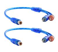 HVRFJXI Adaptateurs de câble séparateur en Y pour Son MP3 de Voiture, convertisseurs de Cordon, câble séparateur Femelle mâle, Alimentation pour amplificateurs de Voiture, séparateur en Y