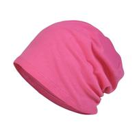 HVRFJXI Bonnet de sommeil en coton doux avec bande élastique - Outil de coiffure pour diverses occasions en plein air, rose rouge, Taille unique