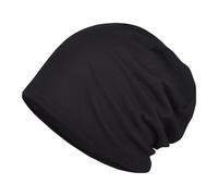HVRFJXI Bonnet de sommeil en coton doux avec bande élastique - Outil de coiffure pour diverses occasions en plein air, Noir , Taille unique