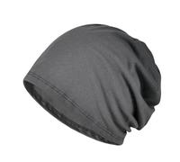 HVRFJXI Bonnet de sommeil en coton doux avec bande élastique - Outil de coiffure pour diverses occasions en plein air, gris foncé, Taille unique