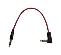 HVRFJXI Câble auxiliaire 3,5 mm plaqué or à angle droit en nylon tressé pour améliorer la transmission du son - Cordon auditif plaqué or