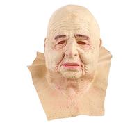 HVRFJXI Casque intégral réaliste en latex pour bal masqué, Halloween, cosplay, accessoire pour homme en latex