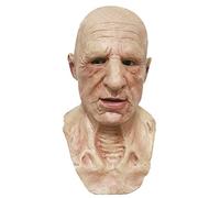 HVRFJXI Casque intégral réaliste en latex pour bal masqué, Halloween, cosplay, accessoire pour homme en latex