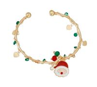 HVRFJXI Chaîne de poignet à breloques de Noël avec pendentif Jinglings et ruban pour les fêtes de fin d'année, taille unique, Comme décrit