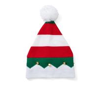 HVRFJXI Chapeau de Père Noël rayé unisexe confortable tricoté chapeaux pour le Nouvel An, les vacances, Noël, décoration d'intérieur