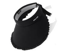HVRFJXI Chapeau de soleil léger avec trou pour queue de cheval, vacances en plein air, chapeau de protection solaire pour la course à pied, le golf, le tennis, confortable en nylon, Noir , Taille
