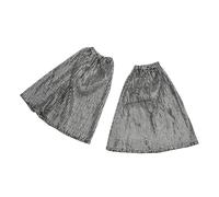 HVRFJXI Couvre-bras évasés étincelants à haute élasticité pour femme - Accessoires de danse pour scène, spectacle de théâtre et soirée - Manches évasées avec paillettes, Fond noir, taille unique