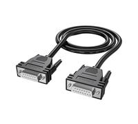 HVRFJXI DB15 Cable 1.5M DB15 Female Male Extension Cable Double Shielded Metal Braide Aluminum Foil Wire For Stable Data Transfer