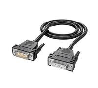 HVRFJXI DB15 Cable 1.5M DB15 Female Male Extension Cable Double Shielded Metal Braide Aluminum Foil Wire For Stable Data Transfer