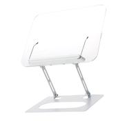 HVRFJXI De Tablette en Acrylique Stable avec Clips De Page Base Rotative À 360 ° pour Un Placement Sécurisé des Livres Et des Appareils Ergonomique