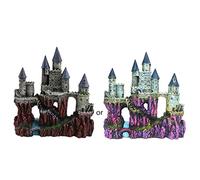 HVRFJXI Décoration en résine pour aquarium Poisson pour aquarium Bois flotté Grotte Cachettes Maison Accessoires d'aménagement paysager Décorations Petites et grandes