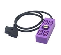 HVRFJXI Dtap Répartiteur d'alimentation mâle vers 4 ports femelles Adaptateur D-Tap Hub avec vis 1/4 Étend la puissance de sortie à quatre appareils