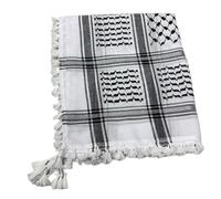 HVRFJXI Écharpe classique Arafat Keffiyeh pour homme à porter au quotidien avec des motifs uniques - Écharpe arabe Shemagh pour adulte, Noir , taille unique