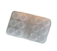 HVRFJXI Étui portable pour lentilles pour gym, travail et voyage avec outil de protection et pince à épiler pour un usage quotidien, transparent