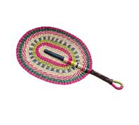 HVRFJXI Éventail africain en herbe de mer tissée manuelle - Décoration murale colorée - Accessoires de décoration d'intérieur
