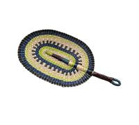 HVRFJXI Éventail africain en herbe de mer tissée manuelle - Décoration murale colorée - Accessoires de décoration d'intérieur