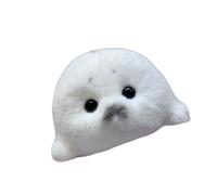 HVRFJXI Figurine De Gros Sceau Jouet Apaisant Poupée À Câliner Douce Cadeaux De Poupée Lavable pour en Bas Âge Animal en Peluche Doux