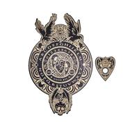 HVRFJXI Grande planche à spiritueux en bois pour la radiesthésie, outil de discussion de message, planche à spiritueux parlante avec plaquette, accessoire de radiesthésie métaphysique, jeu mystique