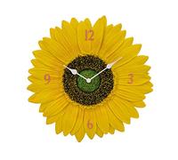 HVRFJXI Horloge murale tournesol en résine imperméable à suspendre pour intérieur ou extérieur