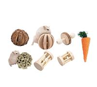 HVRFJXI Jouets et accessoires en bois pour hamster, échelle d'escalade, friandises pour tamias, ours dorés, écureuils, jouets et accessoires pour animaux de compagnie, jouets et accessoires pour vrais