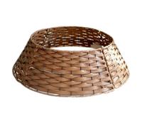 HVRFJXI Jupe de clôture en fibre artificielle pour sapin de Noël, base tissée en rotin, couverture délicate pour collet d'arbre ornam