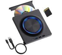 HVRFJXI Lecteur Externe Multifonctionnel Doté d'un Port USB3.0 De Type C Câble Intégré pour Ordinateur Portable Format D'enregistrement DVDRW Graveur Portable