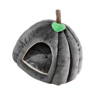 HVRFJXI Lit pour animal de compagnie avec coussin amovible et poignée douce Motif citrouille