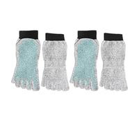 HVRFJXI Lot de 2 paires de chaussettes d'entraînement ventilées à cinq doigts confortables pour pilates, gym, sport, haute résistance