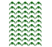 HVRFJXI Lot de 20/50 pinces de dressage réglables pour plantes avec tige à 360 degrés Vert et marron