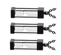 HVRFJXI Lot de 3 pendentifs commémoratifs pour animal de compagnie - Collier funéraire pour cendres