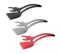 HVRFJXI Lot de 3 spatules en nylon pour œufs et steak - Outil de cuisine flexible - Texture en nylon pour frire et griller des aliments