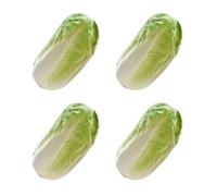 HVRFJXI Lot de 4 modèles végétaux réalistes imitation chou pour table de maison et restaurant, vitrine, décoration, accessoires de simulation