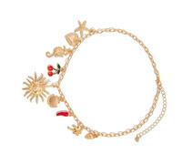 HVRFJXI Marine Inspired Unique Shell Starfishes Pendant Necklace Hot Day Beach Jewelry Elegant Clavicle Chian For Women Conch Shell Necklace