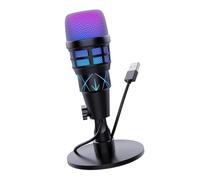HVRFJXI Microphone à condensateur USB haute sensibilité avec réduction du bruit professionnel intelligent et condensateur avec condensateur USB haute sensibilité Plug and Play