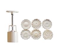 HVRFJXI Moule à gâteau en forme de lune en forme de chrysanthème - Modèle de haricot mungo imprimé avec relief en peau de glace - Outil de meulage pour pâtisserie