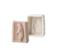 HVRFJXI Moules en silicone en relief en forme d'animal pour décoration de savon, chocolat, bonbons uniques