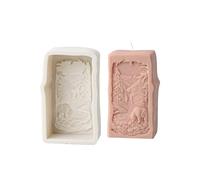 HVRFJXI Moules en silicone en relief en forme d'animal pour décoration de savon, chocolat, bonbons uniques