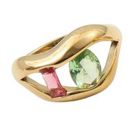 HVRFJXI Multicolor Cubic Zirconia Stackable Rings Sturdy Titaniumed Steel Jewelry Portable Gifts For Women 3 Sizes Available Cubic Zirconia Jewelry