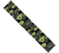 HVRFJXI Nappe de table pour fête d'Halloween, citrouille, toile d'araignée, tête de mort, décoration pour salle à manger, buffet, couverture d'Halloween