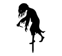HVRFJXI Ornements de fête d'Halloween, piquets de décoration de jardin, atmosphères de terreur, insert de sol extérieur, convient pour cour, fantôme, zombie, panneau chaudron effrayant avec piquets