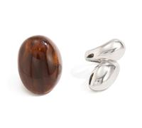 HVRFJXI Pack of 2 Elegant Woman Jewelry Set Irregular Shape Set Resin Alloy Texture for Fashion Enthusiasts Teardrop Rings