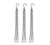 HVRFJXI Panier suspendu en rotin pour pot de fleurs - Outil de culture hydroponique - Décoration de jardin avec 3 crochets - Support de plante suspendu en fer pour plantes grasses - Polyvalent et