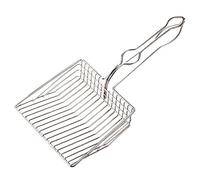 HVRFJXI Pelle à déjections canines en métal robuste à long manche pour tamis à déjections canines pour litière, jouets, souris, pour chats d'intérieur, boules interactives, baguette à plumes, poisson