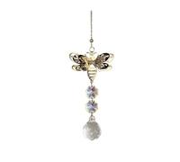 HVRFJXI Pendentif attrape-soleil de jardin en cristal avec chaîne arc-en-ciel pour décoration de fenêtre, accessoires d'extérieur faits à la main