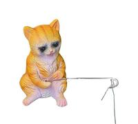 HVRFJXI Pendentif mural amusant en verre avec motif chaton de pêche pour aquarium, décoration d'aquarium mignon