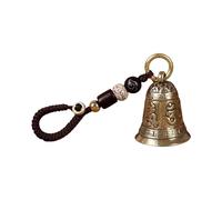 HVRFJXI Porte-clés bouddhiste en alliage de zinc gravé avec pendentif en corde en bois naturel léger, b, taille unique